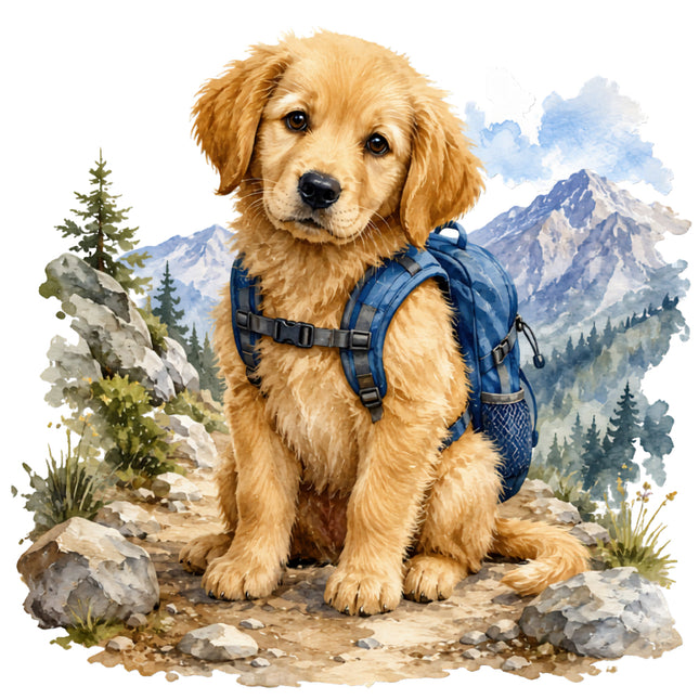 golden retriever puppy quilt block