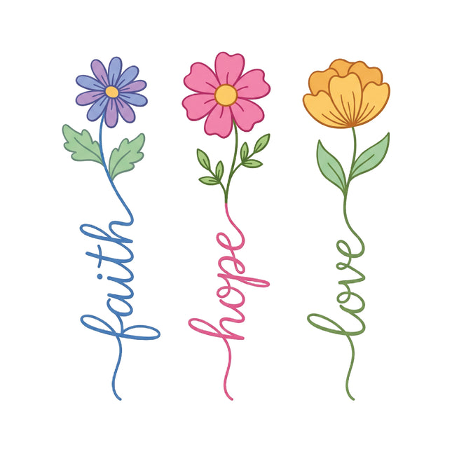 faith hope love fabric panel