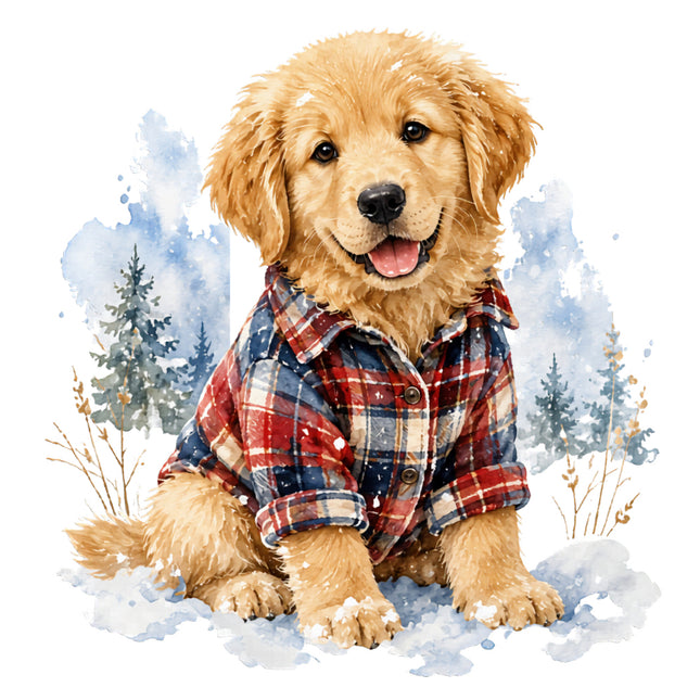 golden retriever quilt square