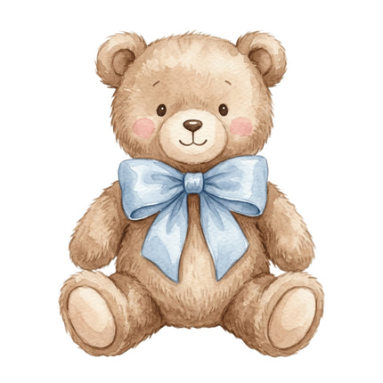 boy teddy bear fabric panel
