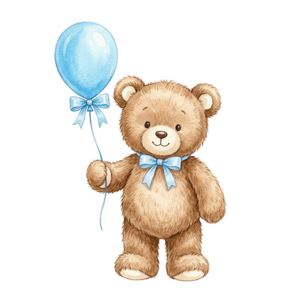 boy teddy bear quilt square