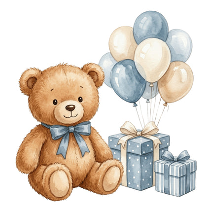 boy teddy bear quilt block