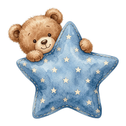 Teddy Bear 100% Cotton Fabric Panel Block Quilt Square FLIP-AN6335