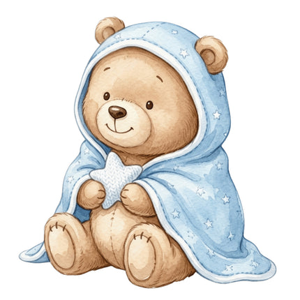 Teddy Bear 100% Cotton Fabric Panel Block Quilt Square FLIP-AN6342