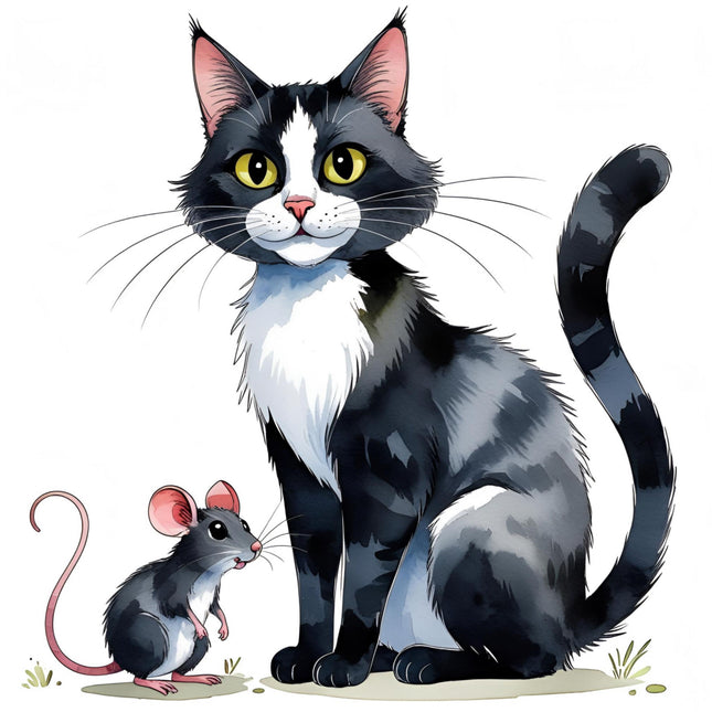 tuxedo cat cotton fabric panel