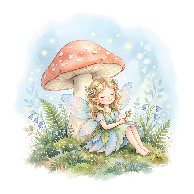 garden fairy fabric panel