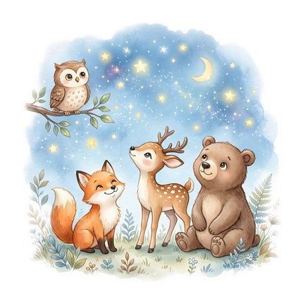 whimsical forest animals quilt block