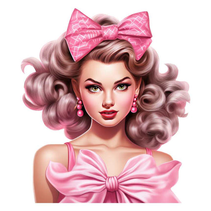 pin up girl fabric panel