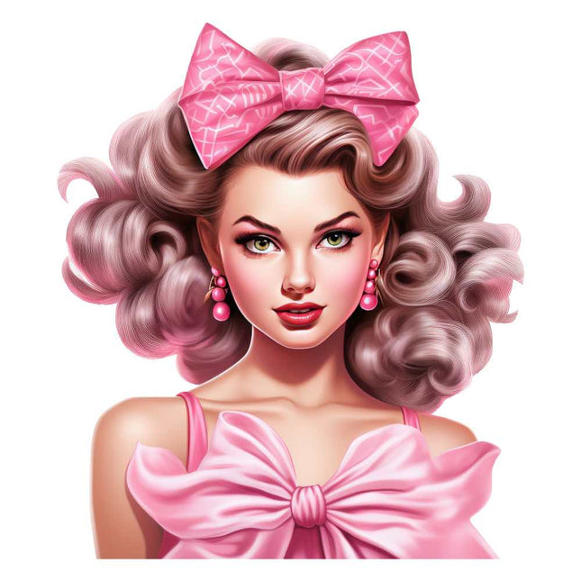 pin up girl fabric panel