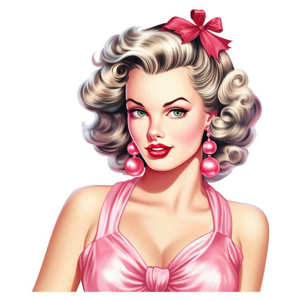 pin up girl fabric panel
