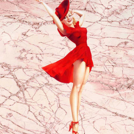 pin up girl fabric panel