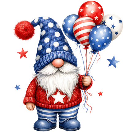 Gnome in patriotic outfit cotton fabric panel