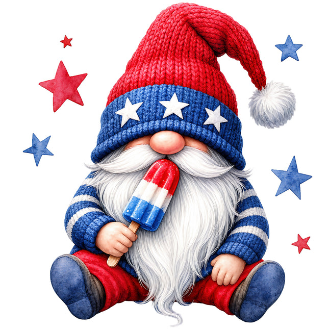 Gnome in patriotic outfit cotton fabric panel