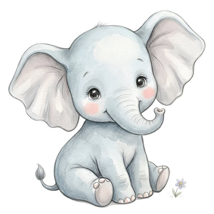 elephant fabric panel