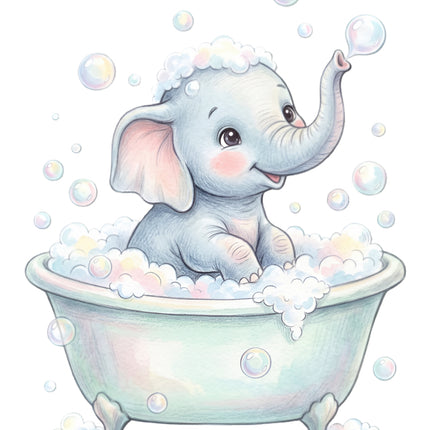 elephant fabric panel