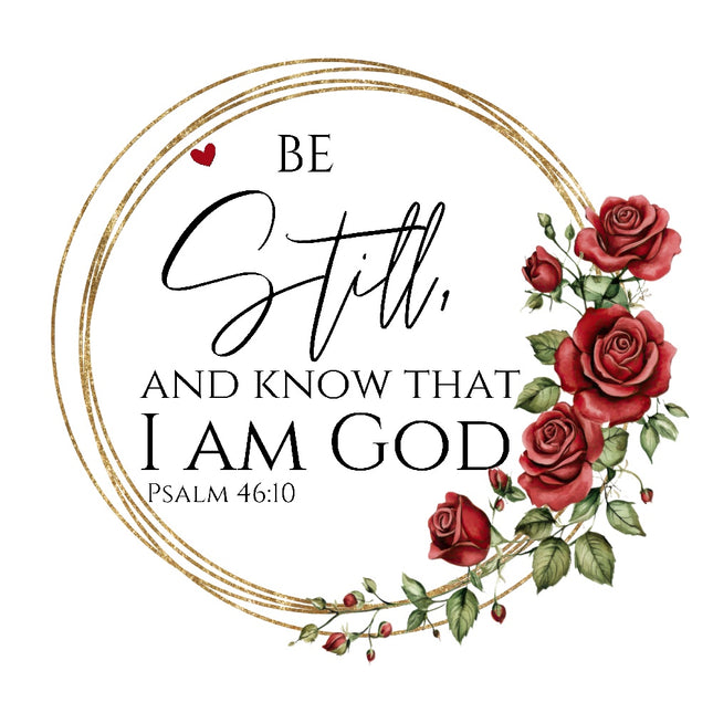 psalm 46:10 fabric panel