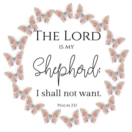 psalm 23:1 fabric panel