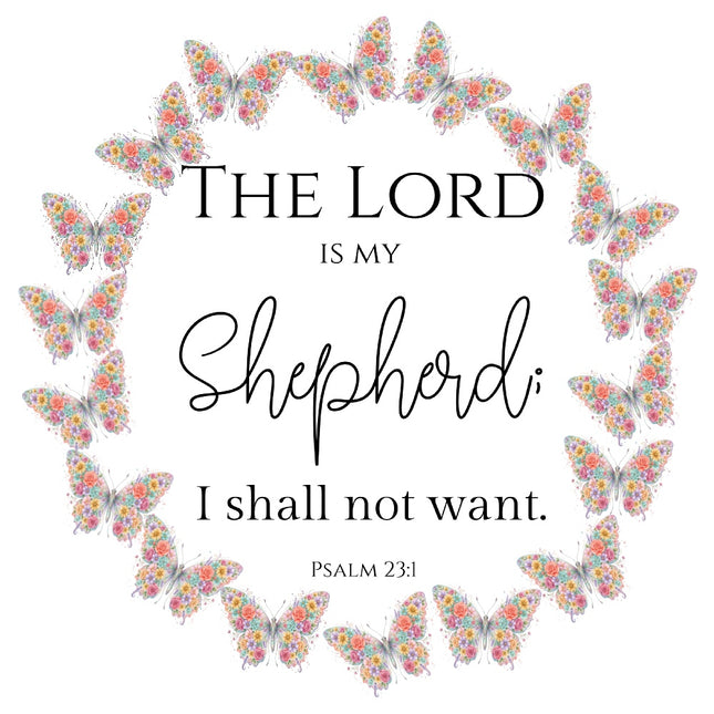 psalm 23:1 fabric panel