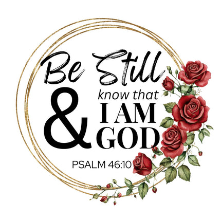 Psalm 46:10 fabric panel