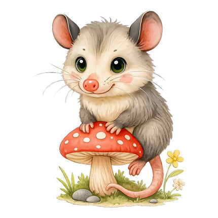 Possum 100% Cotton Fabric Panel Block Quilt Square FLIP-AQ136