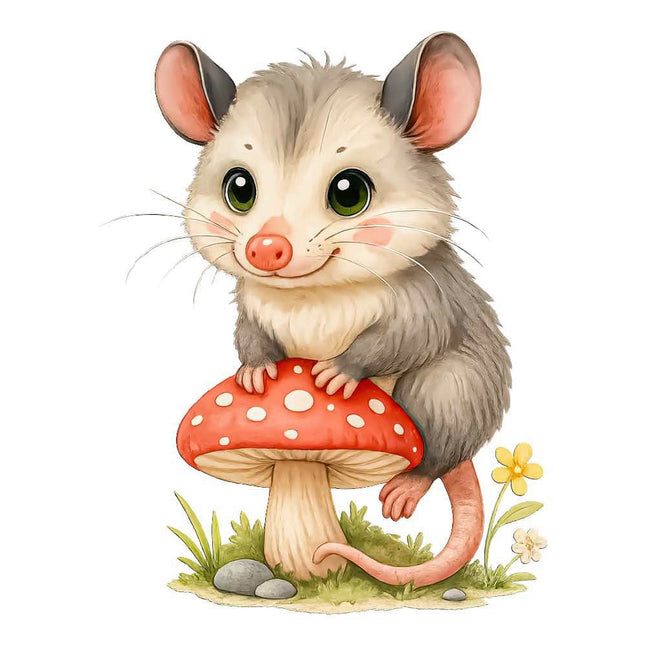 Possum 100% Cotton Fabric Panel Block Quilt Square FLIP-AQ136