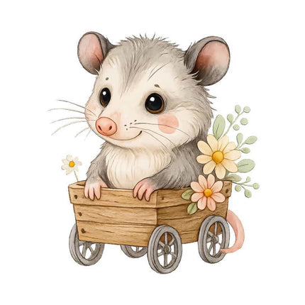 Possum 100% Cotton Fabric Panel Block Quilt Square FLIP-AQ139