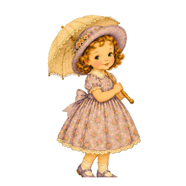 retro 1950s toddler fabric panel