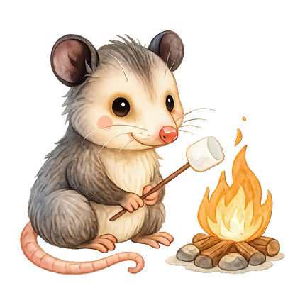 cute possum fabric panel