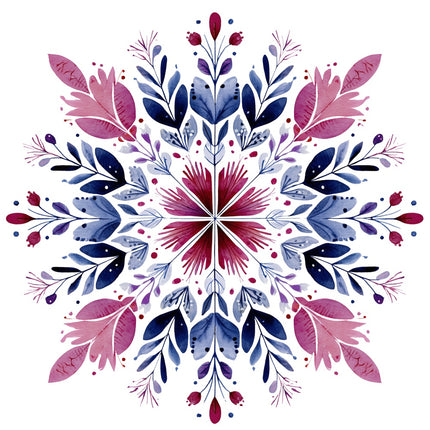 folk snowflake quilt block