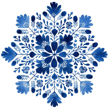 folk snowflake quilt block