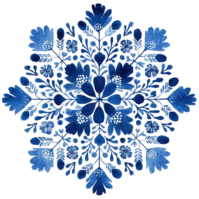 folk snowflake quilt block