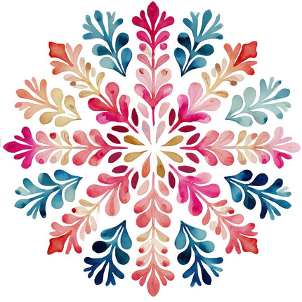 folk snowflake quilt block