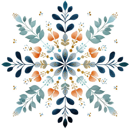 folk snowflake quilt block