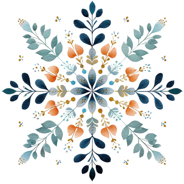 folk snowflake quilt block