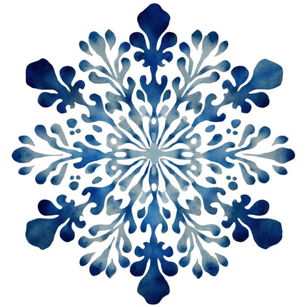 folk snowflake fabric panel