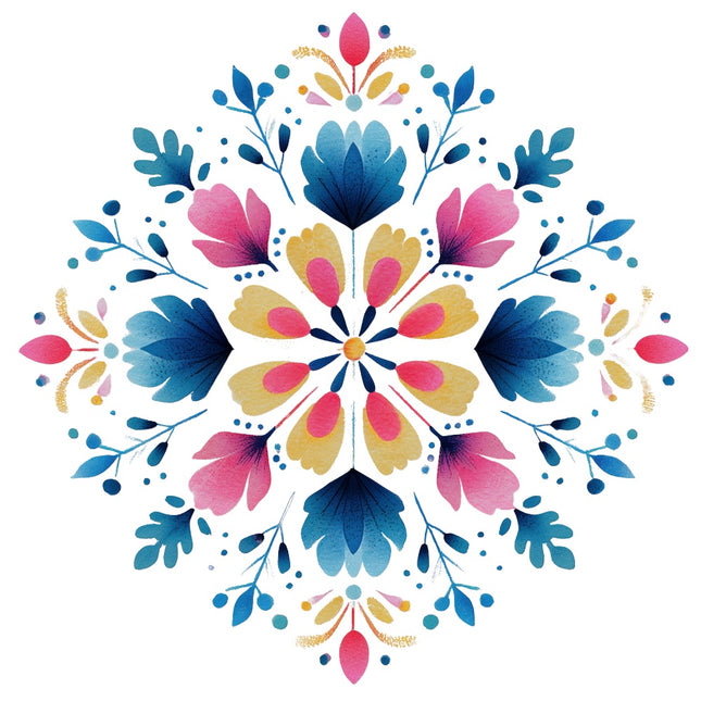folk snowflake quilt block