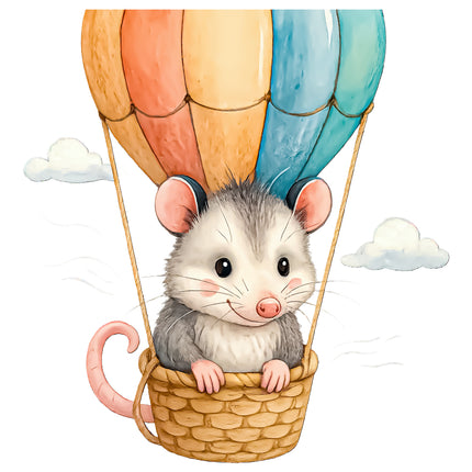 cute possum fabric panel