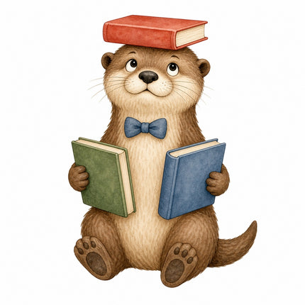 reading otter fabric panel
