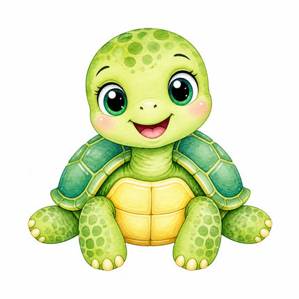 Turtle 100% Cotton Fabric Panel Block Quilt Square AQ1566