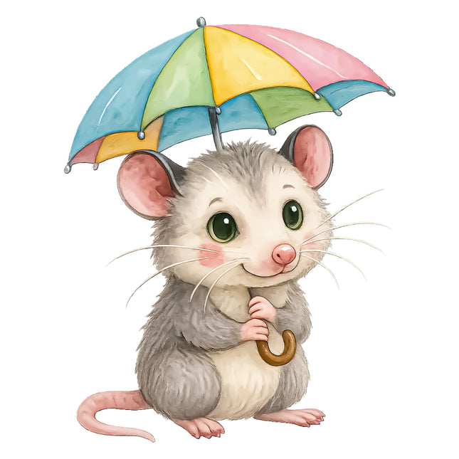 cute possum fabric panel