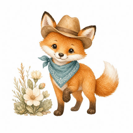 western fox fabric panel