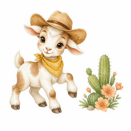 western cow fabric panel