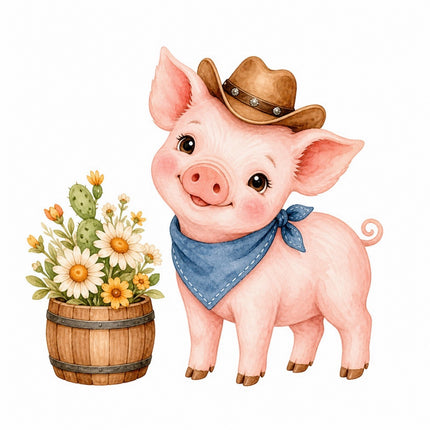 western pig fabric panel