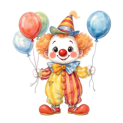 circus clown fabric panel