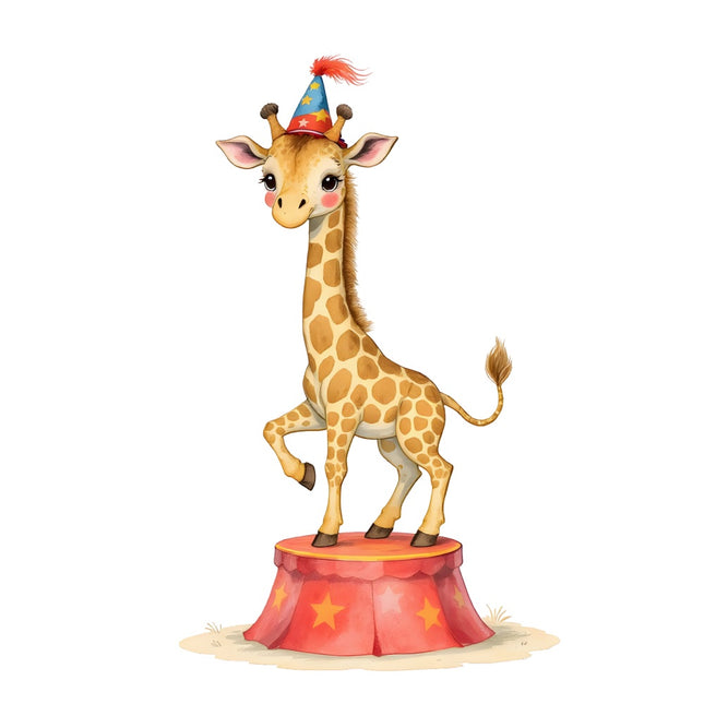 circus giraffe fabric panel