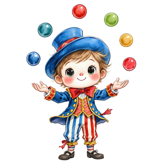 circus juggler fabric panel
