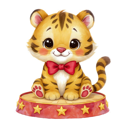 circus tiger fabric panel