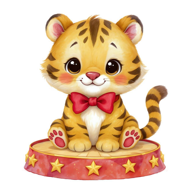 circus tiger fabric panel