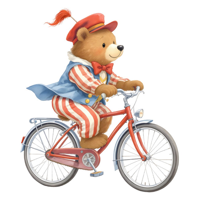 circus bear fabric panel