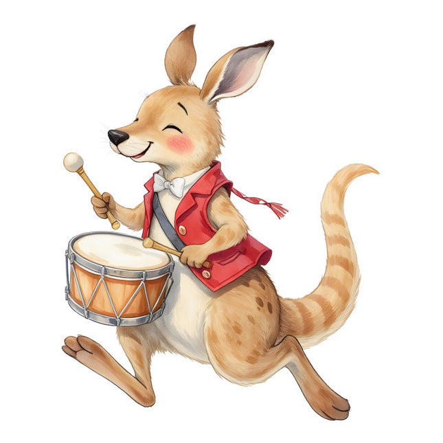 Circus Kangaroo 100% Cotton Fabric Panel Block FLIP-AQ1639